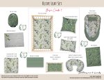 Cot Duvet Bedding Olive Leaf Set Neutral