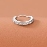 Chic Vintage-inspired Sparkling Nose Ring For Women - Zinc Alloy Perfect For Casual Attire