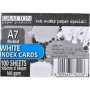 A7 Index Cards - White 100 Pack - Ruled