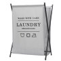 Aluminium Framed Fold Laundry Basket Grey 50L