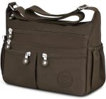 Teuen Nylon Crossbody Bags For Women Waterproof Lightweight Large Travel Purses Multi-pocket Pocketbooks Shoulder Bag