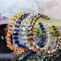 Multi-color Crystal Beads Diy Bracelets Handmade Glass Craft Jewelry Sparkling Stretch Beaded Versatile Fashion Accessories