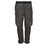 2-TEXTURED Suede Cargo Pants - Charcoal M