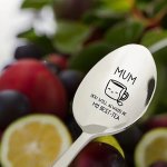1PC Spoon Mom Gifts From Daughter Son Funny Mum You Will Always Be My Best Tea Spoon Engraved Stainless Steel Tea Lovers Gifts F