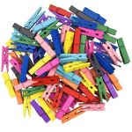 Arts & Crafts - Wooden Multi Colour MINI Pegs 2.5CM 100 Piece