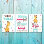 Unisex: Set Of 3 - Keep Your Feet On The Ground And Your Head In The Clouds - 3 X A4