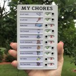 1PC Chore Chart 20.07X12.19 Cm Reusable Plastic Daily Task Board With Sliding Tabs Visual Self-discipline Checklist Rv Sticky No