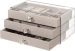 Luxury Acrylic 3 Drawer Jewellery Box