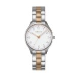 Falke Lille - Two Tone Rose Gold White Dial Watch V260LXCWSH-DAF