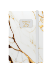 2025 A5 Trend Marble Diary White