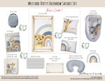 Cot Duvet Bedding Mustard Dotty Rainbow Safari Set