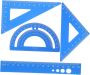 Professional Drawing Kit Student Geometry Set Ruler Protractor Triangle