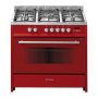 Meireles Kitchen Gas Stove 5 Burner 90CM Red Colour G90 Sp R