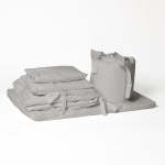 200 Thread Count 100% Cotton 9 Piece Cot Bedding Bundle Large Change Mat Light Grey