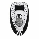 Monochrome Herringbone Penguin Baby Nest Pod Newborn Lounger