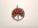 Red Jasper Small Gemtree Pendant F24