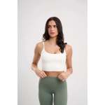 Dahlia Crop Top Natural White - Large
