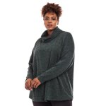 Donnay Plus Size C&s Rib Roll Neck Top Green