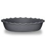 Charcoal Ripple Pie Dish 27CM