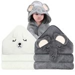 Roxanepig 2 Pack Hooded Baby Towels - Premium Ultra Soft Organic Baby Bath Towel Absorbent And Hypoallergenic Towels For Baby Bo