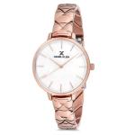 Ladies Rose Gold Strap White Dial