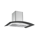 Falco Cookerhood Stainless Steel Black Glass FAL9038SGB