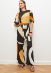 Edit Boxy Shell Belt Jumpsuit - Black nudes Geo
