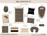 Cot Duvet Bedding Small Leopard Print Set