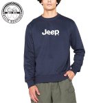 Jeep Men Crew Neck Fleece Sweat - Navy - 5XL