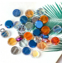 Multicolored Crystal Glass Flat Round Circle Beads 12MM 10PCS