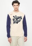 Regulation Time Long Sleeve Top - Bone & Navy