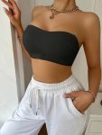 Solid Seamless Strapless Front Closure Wireless Bandeau Sexy Comfy Push Up Bra Women's Lingerie & Underwear