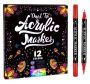 Art Star Pro Dual Tip 12 Set Brush / Dot Tip Prestige Acrylic Paint Markers