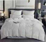 Smte Cotton Plain Beautiful Feather Double Duvet Cover 6 Pieces White With Keychain
