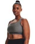 Women's Armour Mid Crossback Heather Sports Bra - Charcoal Light Heather Sm