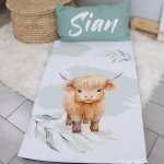 Nap Pad Travel Nap Pad Pennygum Leaf Highland Cow