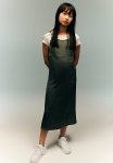 Tie-back Slip Dress - Dark Dusty Green