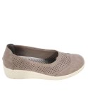 Ladies Cushion Walk Casual Closed Wedge - 9 Bronze