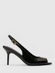 Lana Peep Toe Heeled Slingback - 40 Black