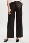 Cotton On Faux Leather Wide Leg Pant - Brown