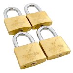 Sanlic Jaguuar Brass Keyed Alike Padlock – 50MM – 4 Pack