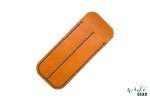 Dreyer & Dreyer Short Pen Sleeve For 2 Pen Cognac With Blue Stitch