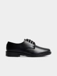 Toughees Jet Younger Boys Black Leather School Shoes