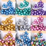 20PCS Metallic Chrome Latex Balloons 25CM 10 Inch Round Helium Balloons For Wedding Graduation Anniversary Birthday Party Decora