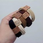 Elegant Bear-themed Elastic Hair Ties - Seamless High Ponytail Holders For Women & Girls Gentle On Hair