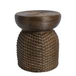 Koko Brown Rattan Side Table