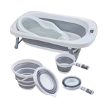 Ashcomonline New Born toddler Folding Bathtub Set 3PIECE