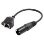 Black L18 Xlr 3 Pin Male To RJ45 Cable Adapter 0.3M
