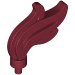 Parts Plume Feather Triple Compact Flame Water 64647 - Dark Red