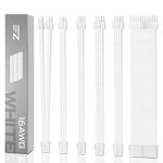 Ezdiy-fab Psu Cable Extension Kit Sleeved Cable Custom Power Supply Sleeved Extension 16 Awg 24-PIN 8-PIN 6-PIN 4+4-PIN With Com